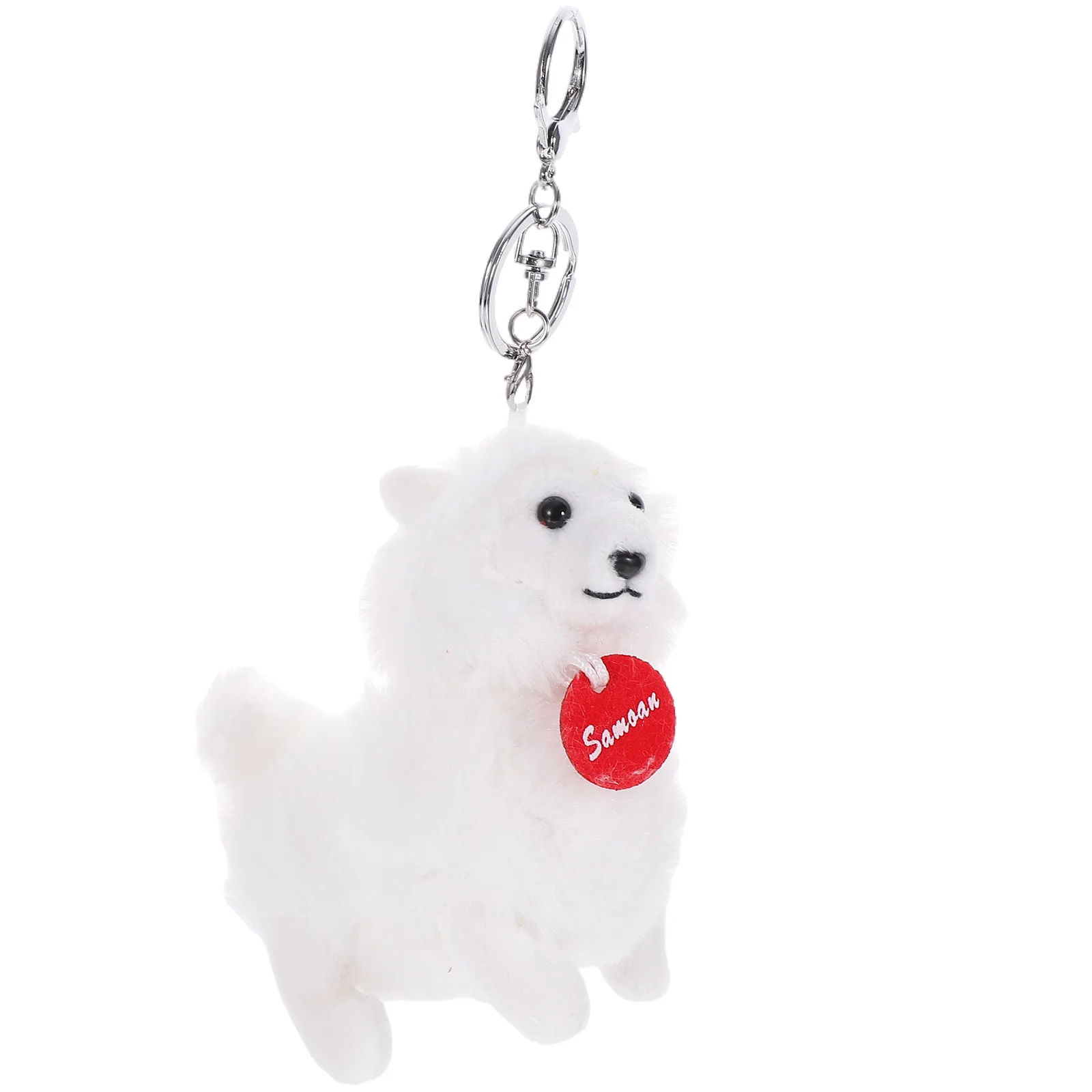 

Puppy Toy Cute Samoyed Dog Stuffed Purse Keychain Pendants Backpack Hanging White Plush Lovers