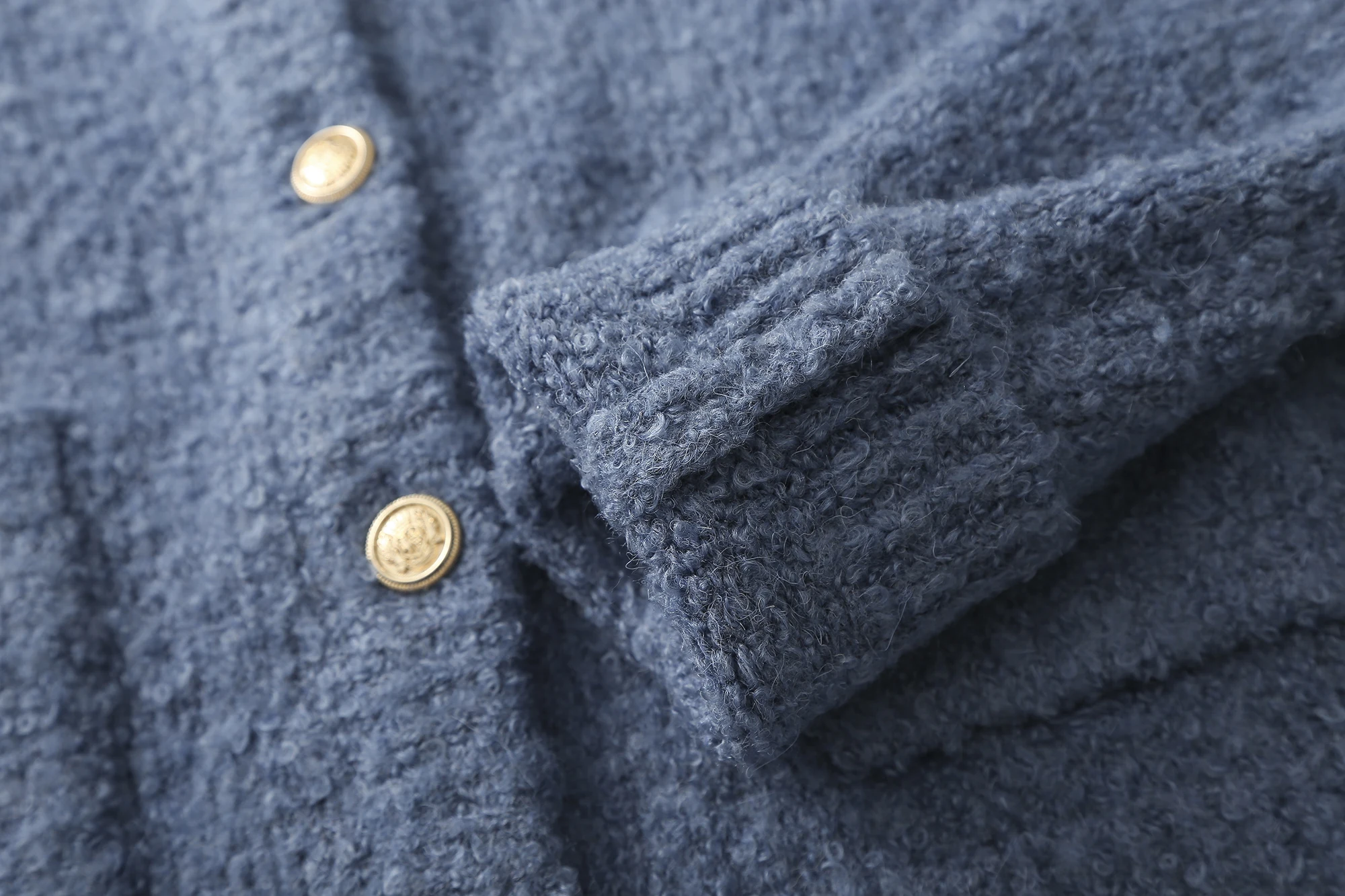 Ethereal MD 2023 autumn new style of Mini loop yarn knitted cardigan short coat