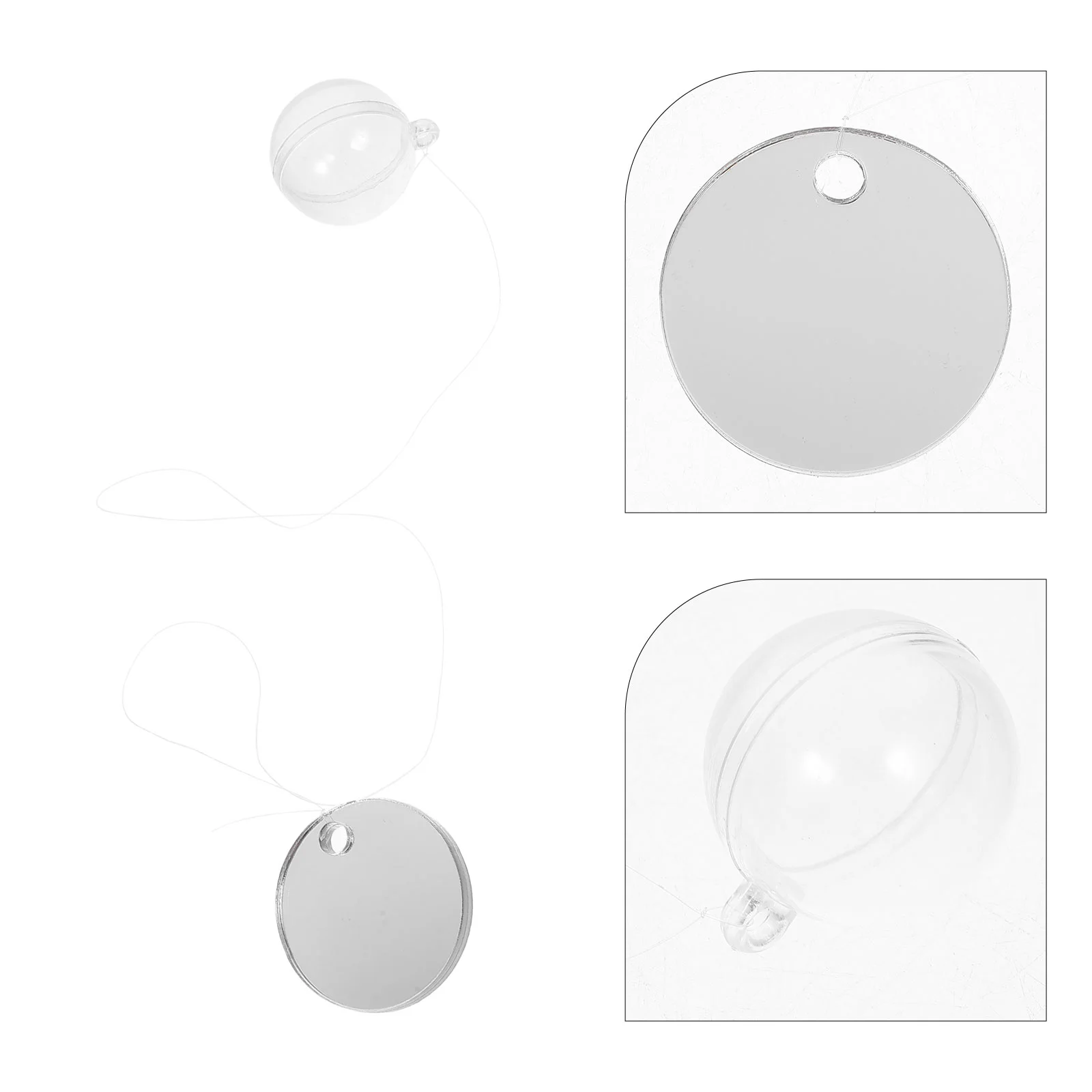 

Round Betta Training Mirror Work Accessories for Double Sided Acrylic Bowls Floating Fish Tank