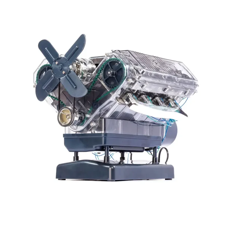 Miniature V8 Engine DIY Hand Assembled Model Kit Simulates The Working Principle of Eight-cylinder Engine Model Toy