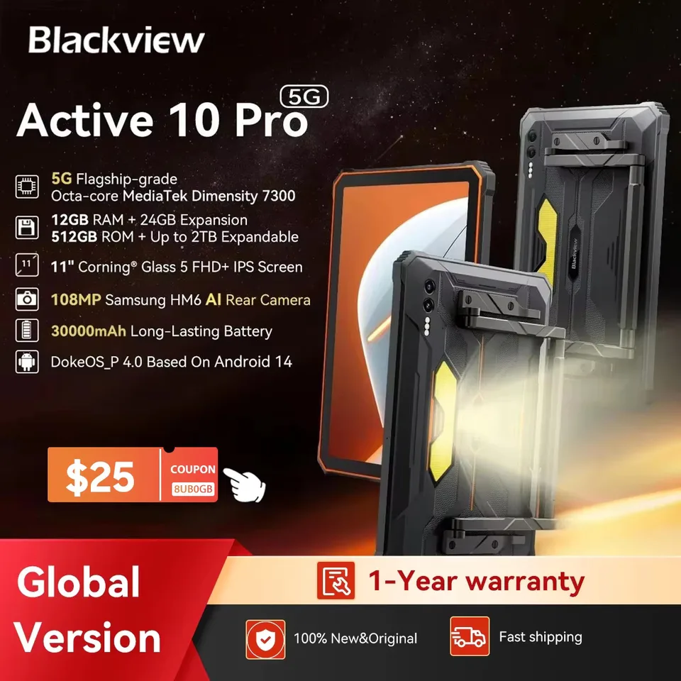 World Premiere] Blackview Active 10 Pro Rugged Tablets 5G MTK 7300