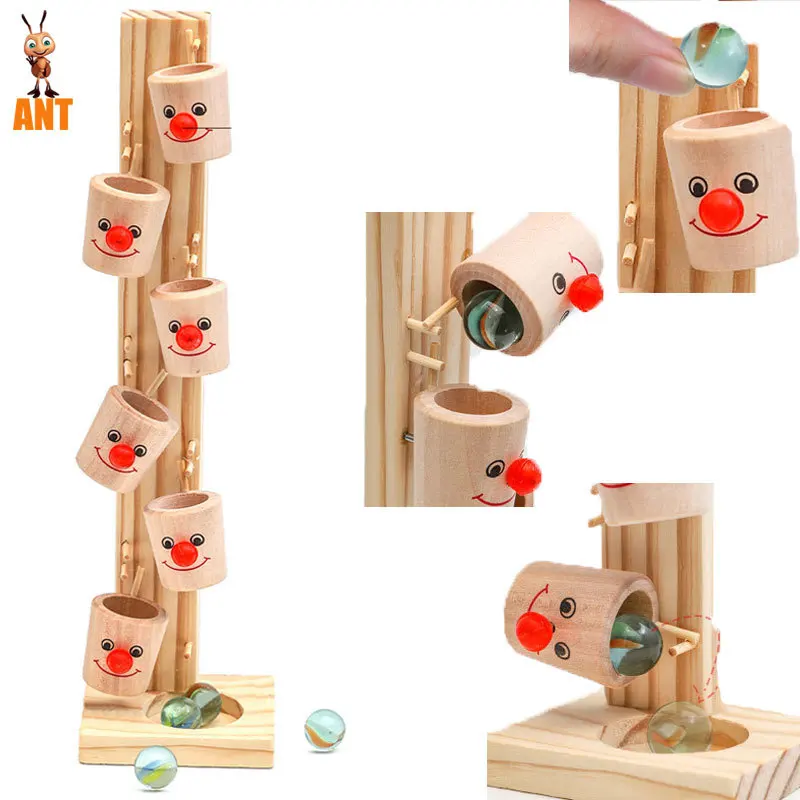 

New Flipo Flip Wooden Bucket Fidget Toys Antistress Table Game Children's Parent-child Interaction Focus Training Wooden Toys