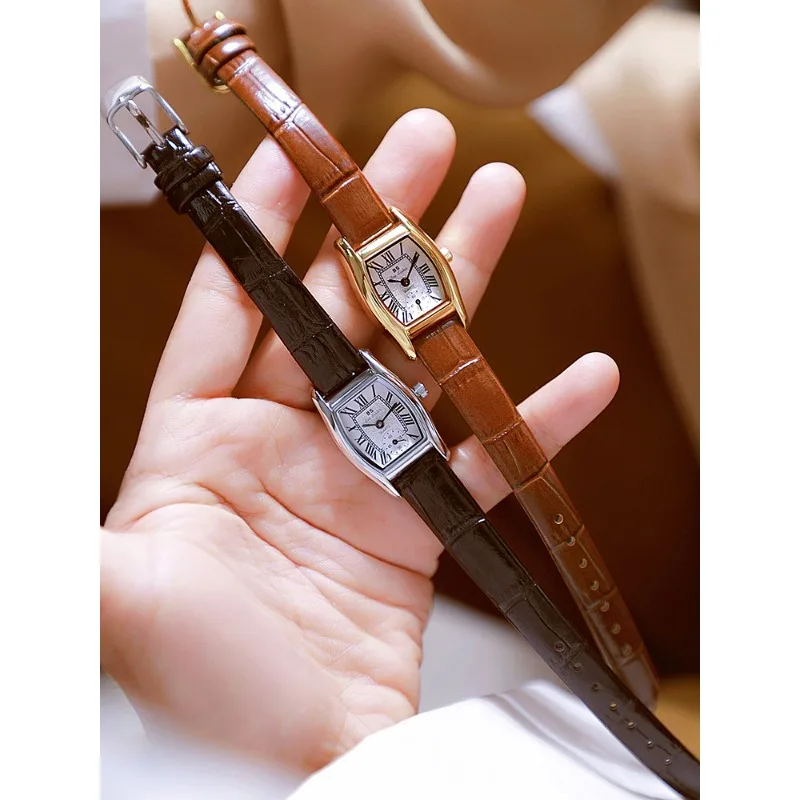 

Fashion Women Watch Small 2023 Simple Retro Leather Watch For Women Casual Vintage Quartz Brown Clock Wristwatches For Ladies