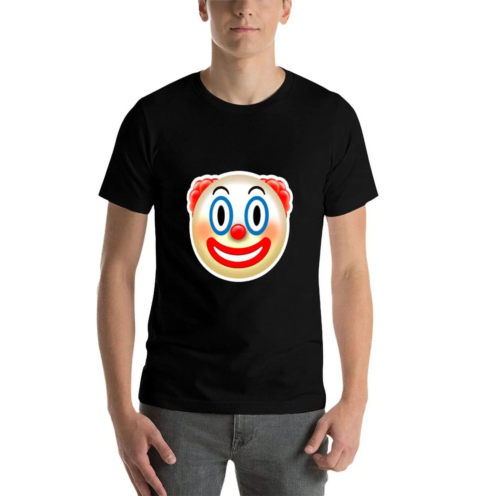 Whatsapp Clown 2 تي شيرت رجل تي شيرت قطن أسود قطن تي شيرت عادي للرجل حزمة تي شيرت