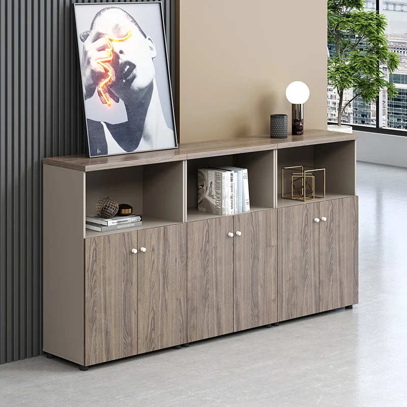 Tea cabinet, floor to floor storage, low and minimalist modern information cabinet, conference room