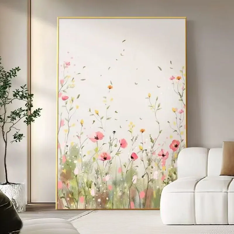 

Light Luxury Atmospheric Flowers And Plants Pure Handmade Oil Painting Living Room Room Decoration Painting Corridor Hand Drawn