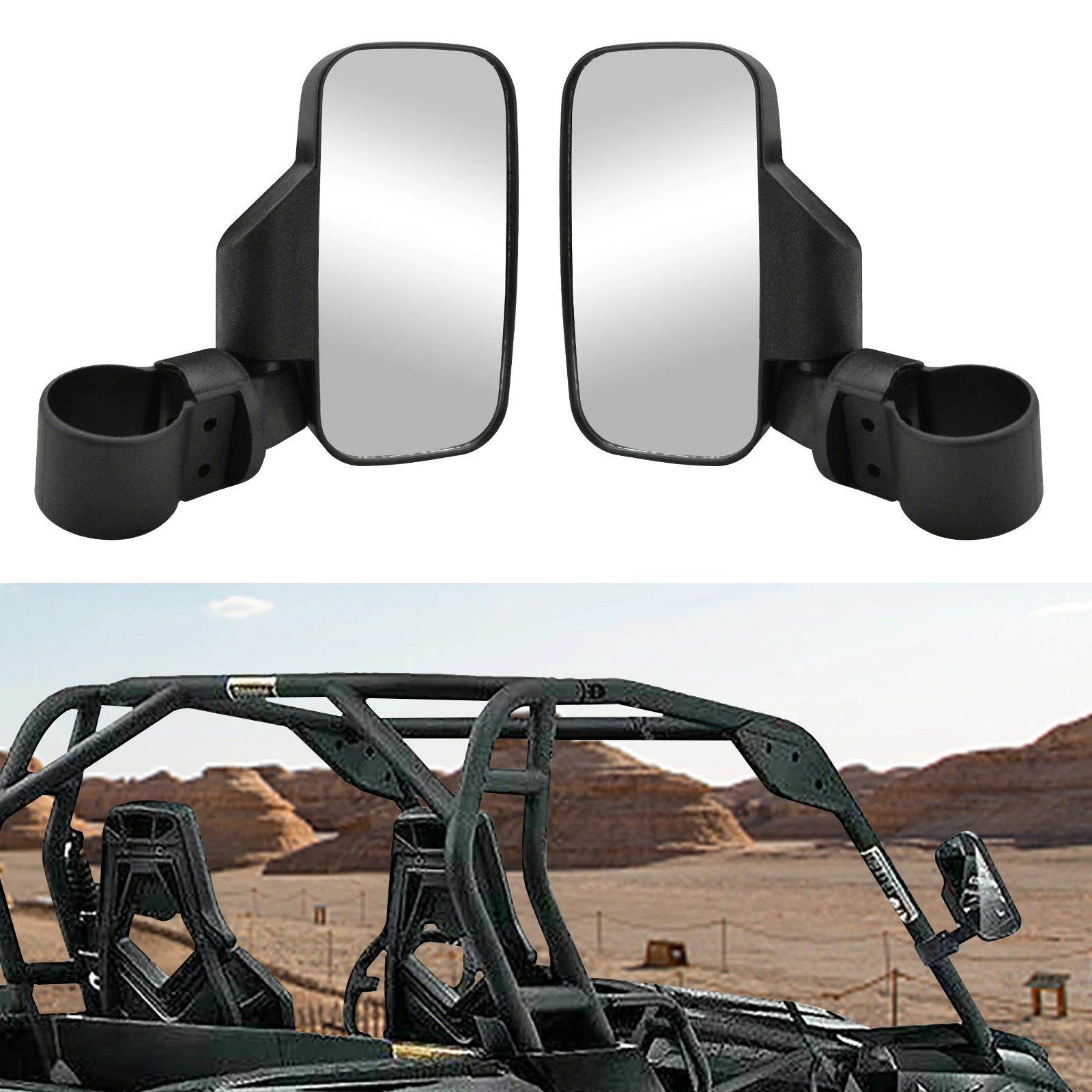 Mirrors For Polaris Ranger XP 900 1000 570 500/Polaris General/Can-am Defender&Maverick Trail W/Profiled Cage