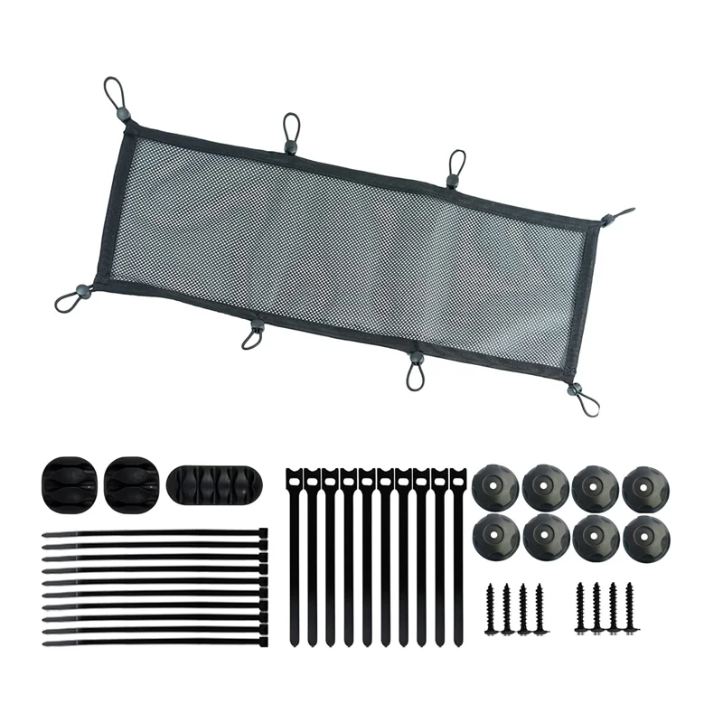 

A47U Cable Management Net Under Desk, Extra Large Cable Net, Flexible Privacy Mesh Cable Management Net, Under Desk Net Durable