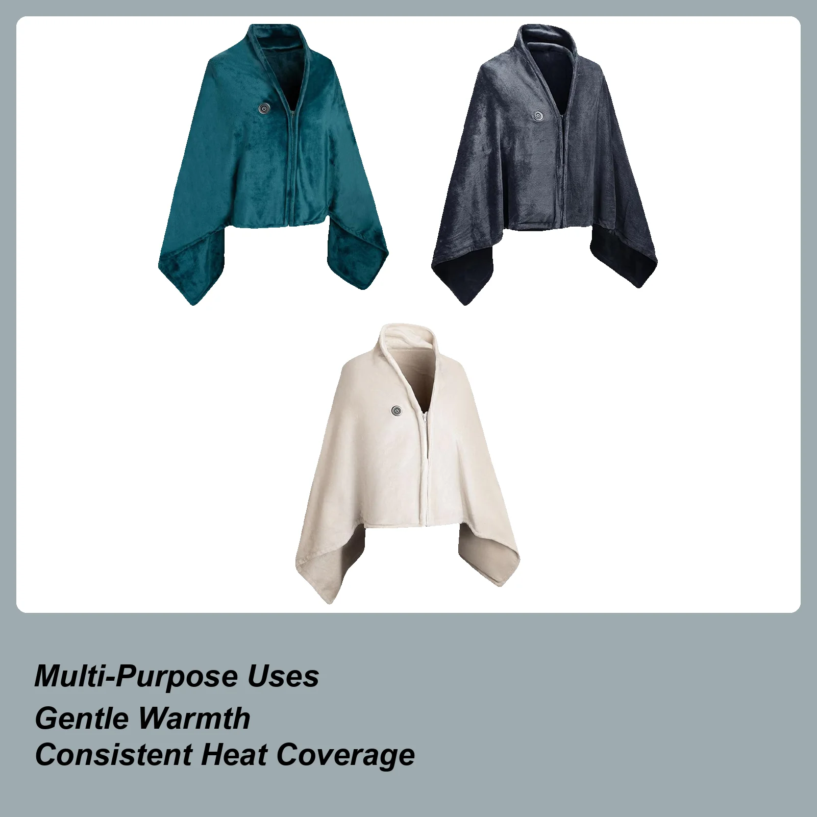 

Heated Shawl Cordless Wearable Electric USB Rechargeable Warmer Rechargeable Heated Blanket For Room Offices School Travel Camp