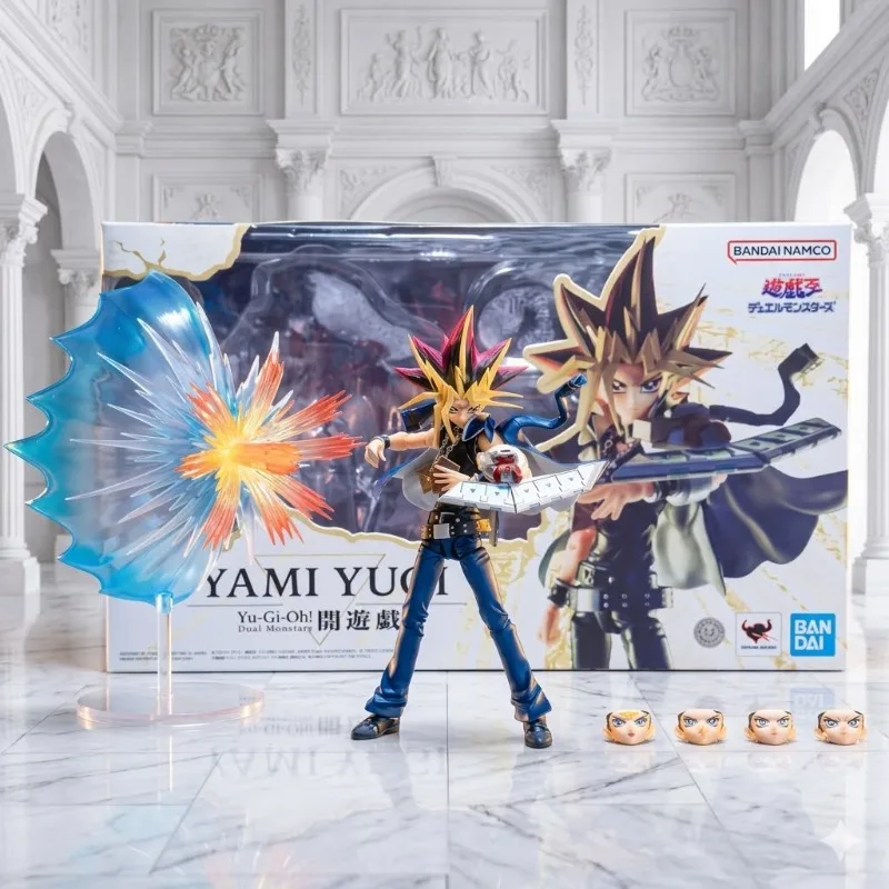 100%Original BANDAI In Stock S.H.Figuarts Yami Yugi Yu-Gi-Oh! Duel Monsters Action Toys Model Collection Anime Figurine Gift WY