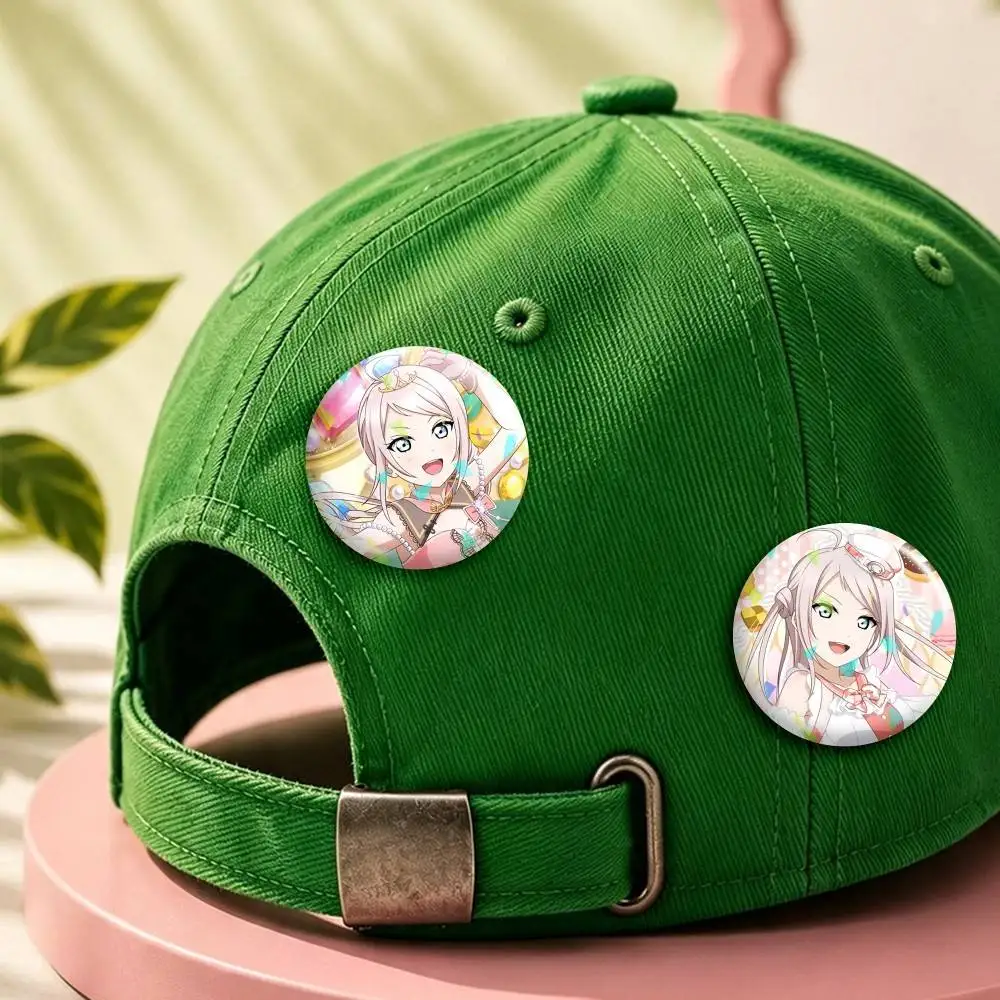 Nijigasaki Idol Lanzhu Zhong Round Badge Pins Creative Pins Bag Decor Accessories Fan Collection Gifts for Friends