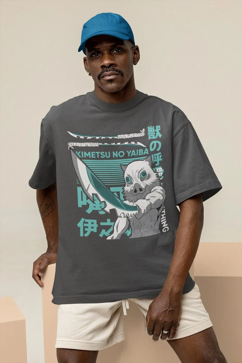 Beestachtig Samurai Unisex T-Shirt-Japans Anime-Ontwerp, Inspiratie Uit Het Feodale Tijdperk, Manga-Mode Uit De Jaren 2010, Historische Fantasiekleding