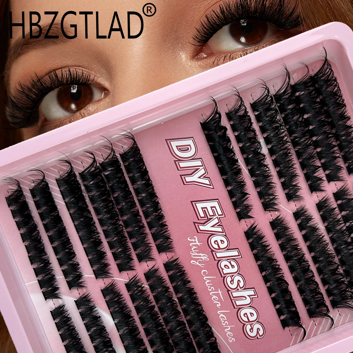Kit de extensión de pestañas esponjosas 30P/40P/50P/60P/80P/100P, kit de extensión de pestañas gruesas, maquillaje para principiantes de 10-16mm