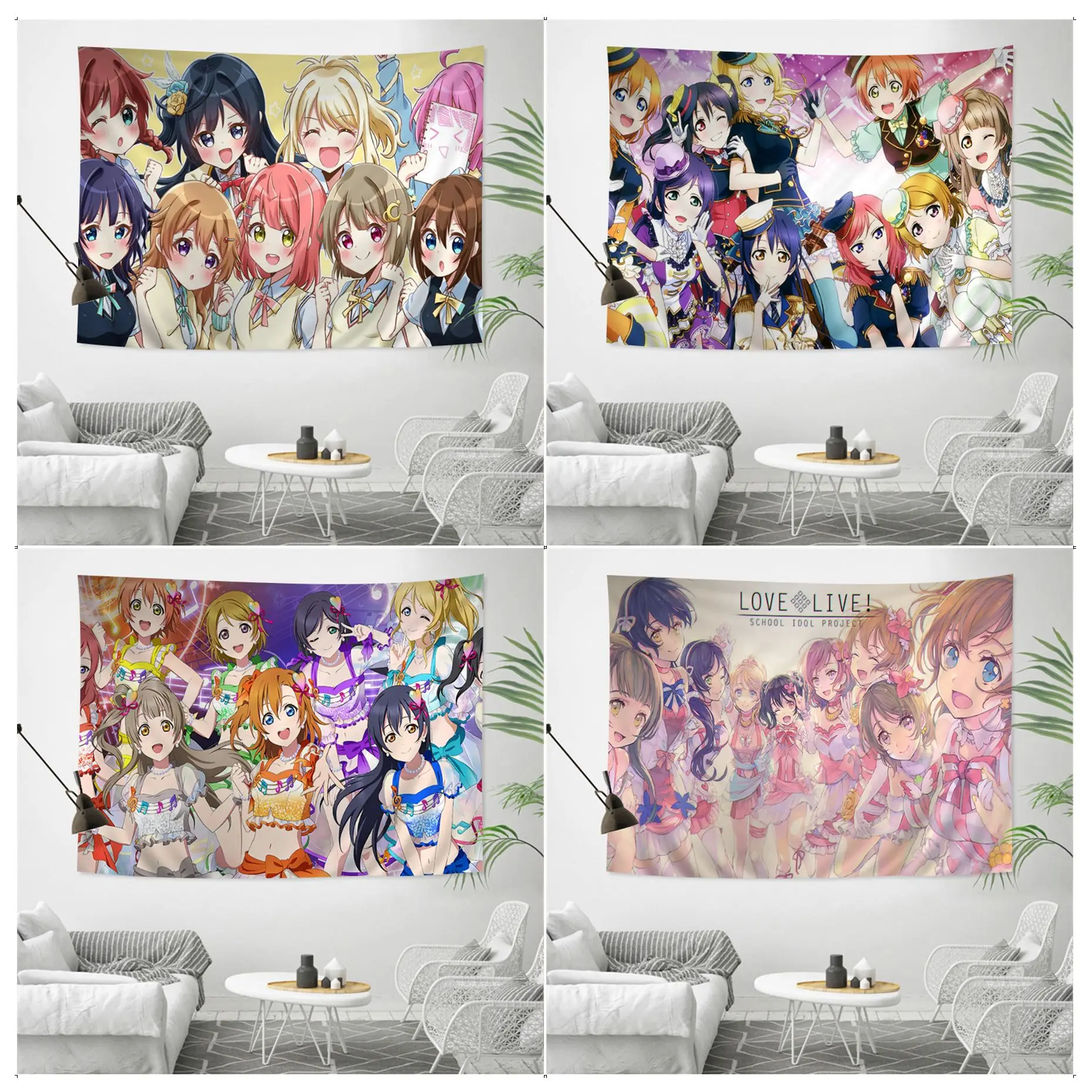 Love Live School Idol Festival Tapestry Chart Tapestry for Living Room Home Dorm Decor Art Home Decor