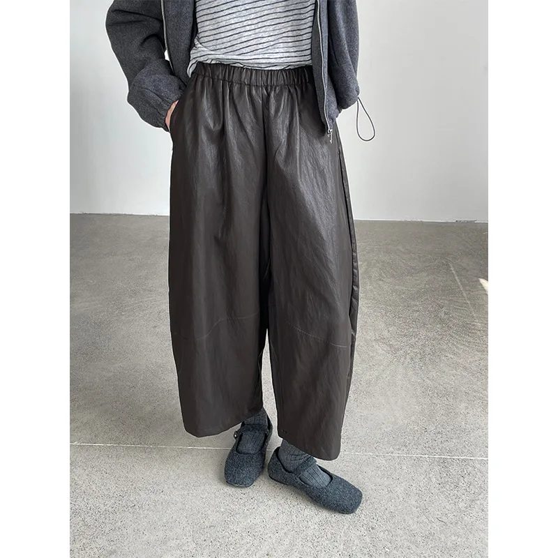 

Taochuan Korean Sle Loose Balloon Leg Pants Women's Autumn Winter Slimming Casual High Waist Wide Leg Trousers