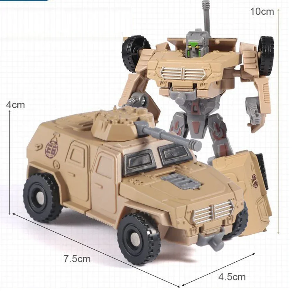 Alloy Deformation Robot Truck Fighter Army Assembling Educational Toys Action Figures Robot Toy for Kids Gifts Die cast Model