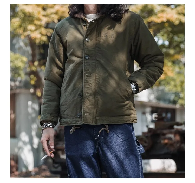 New Windproof Wool Inner Lining Warm Cotton Coat Clothing Men's Thick Jacket