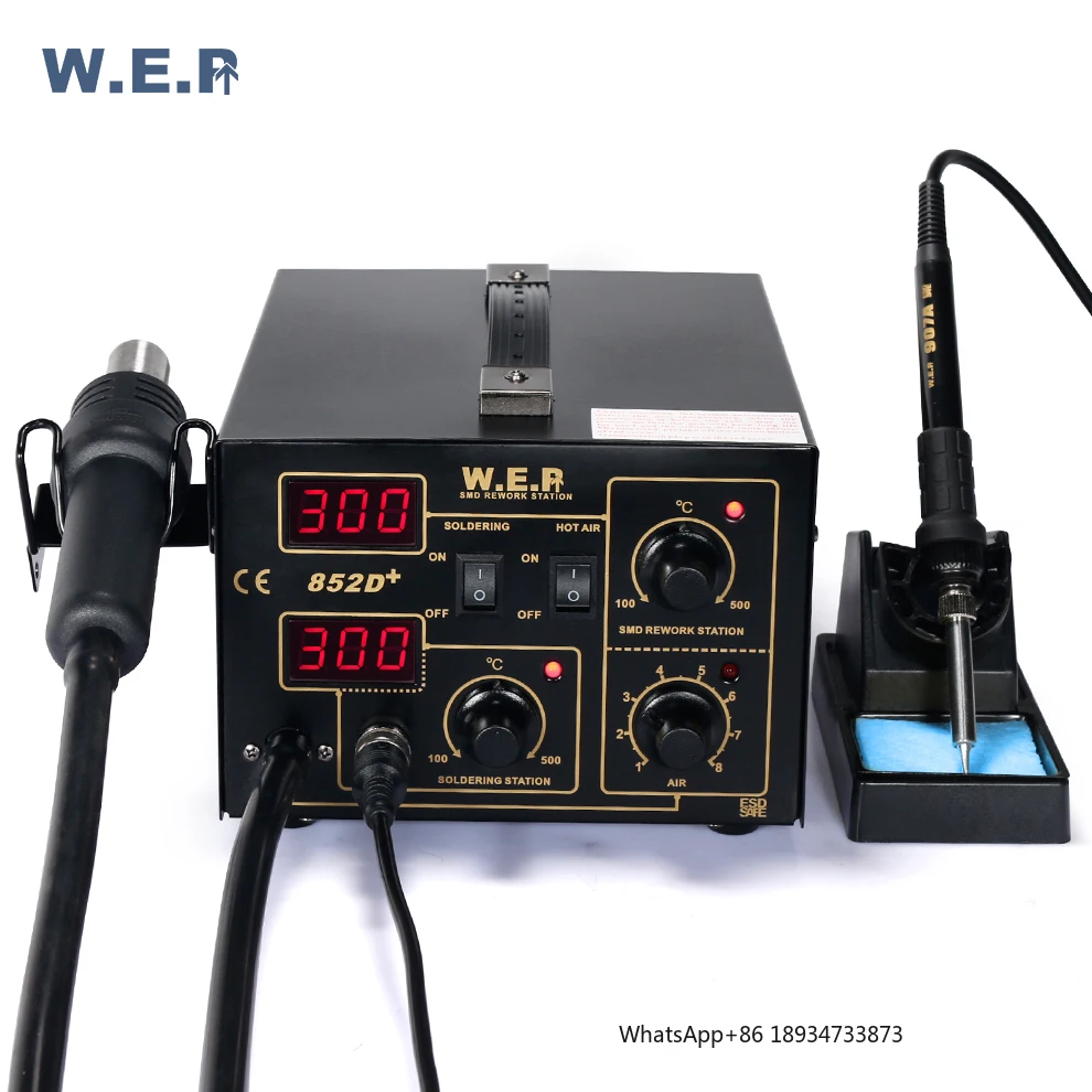 WEP 852D + Pumpen-Luftstrom, einstellbare Heißluft mit Lötluft-Lötstation