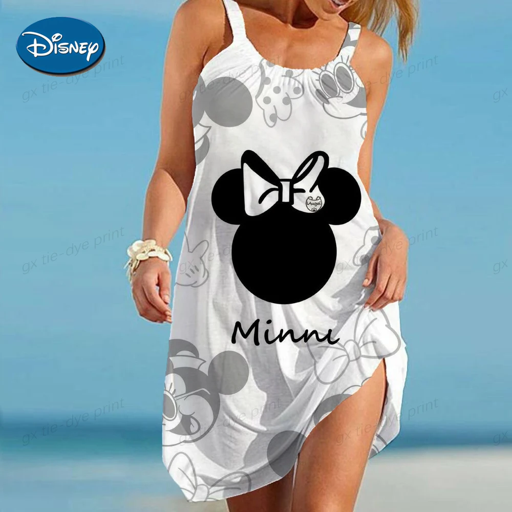 Women's Dress Sling Beach Dress Loose Sexy Top Boho Disney-Mickey/Minnie Mouse Dresses For Women 2024 Elegant Dresses For Women