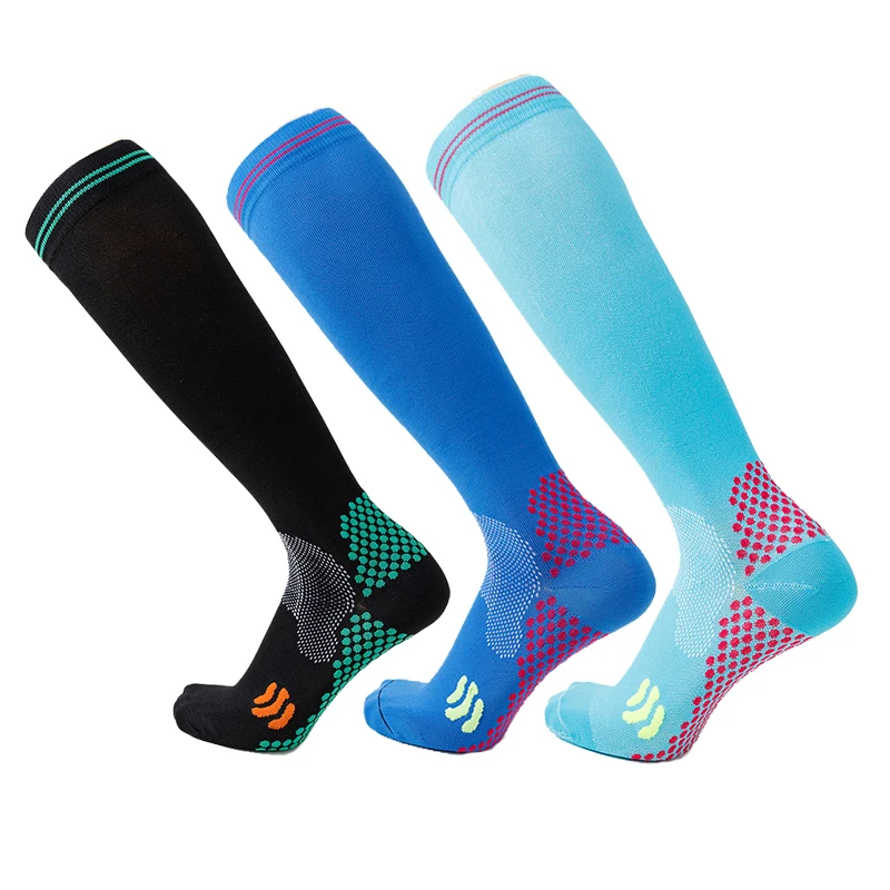 

Brothock Sports Muscle Compression Socks Men and Women 20-30mmHg Multicolor For Running Athletics Nursing Travel Cycling Flight