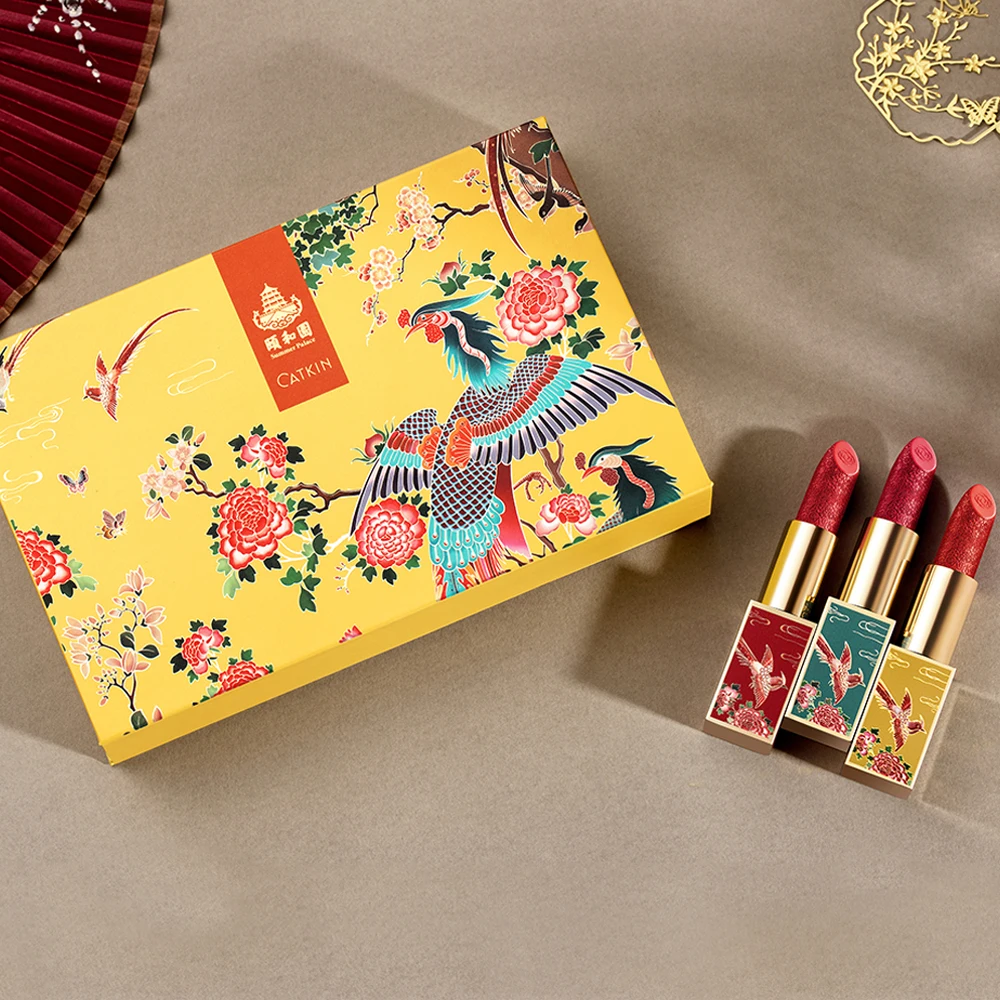 CATKIN Lipstick, Rouge Red Long Lasting Moisturizing Lip Stick Makeup， X SUMMER PALACE Theme