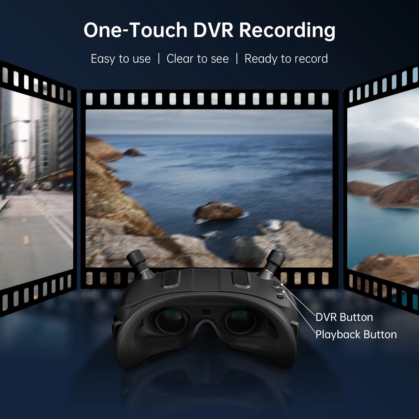 CADDXFPV Walksnail Avatar HD Goggles X 5.8GHz Steadyview Receiver Head Tracker 1920*1080 FPV Goggles Video Glasses for RC Drone