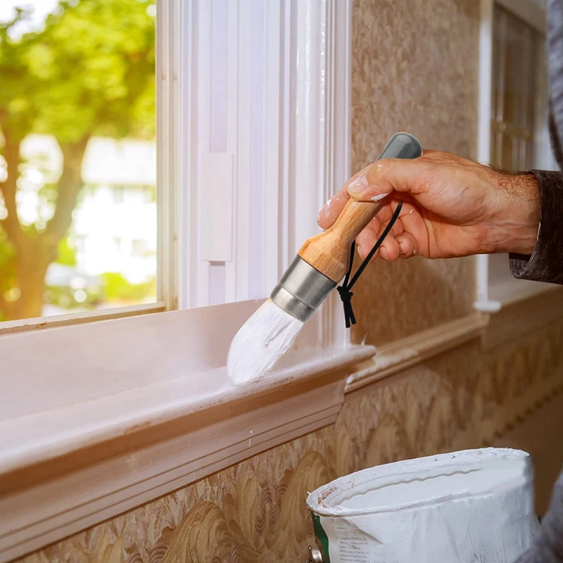 مجموعة فرش طلاء الطباشير البيضاوية المستديرة مكونة من 5 فرش ، طلاء الطباشير ، لجميع الطلاء والصبح