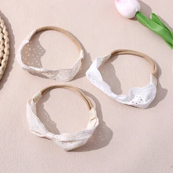 French Baby Bow Headband for Baby Girl Elastic Nylon Hair Band Soft Kids Turban Headwear for Newborn Children Hair Accessories
