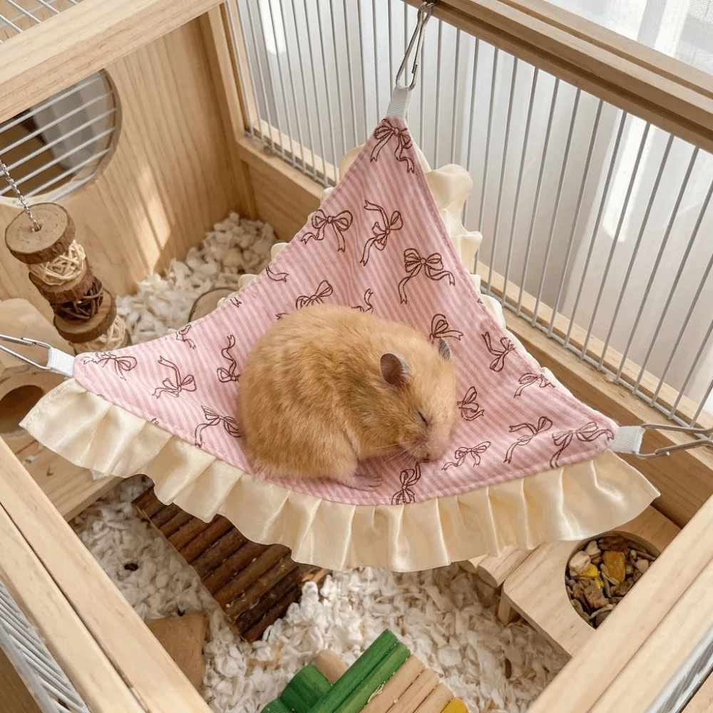 Breathable Breathable PET Hammock Compact Metal Small Pet Hammock Corner Hanging Corner Bed For Bird