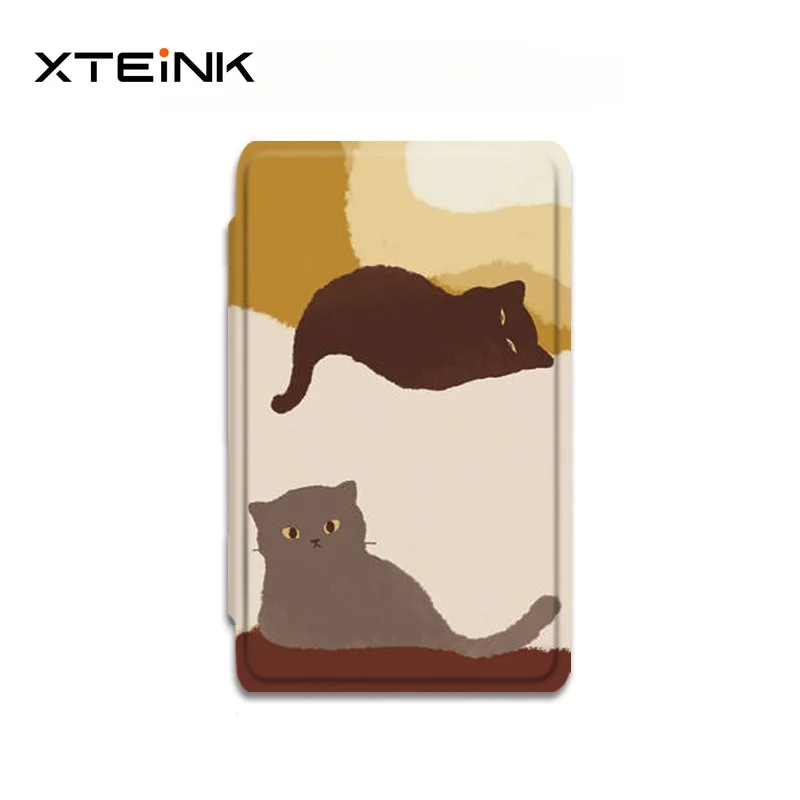 Simple Cat Magnetic Protective Case for XTEINK X3 X4 E-ink Reader All-inclusive Anti-fall Collision Protective Shell E-Book Case