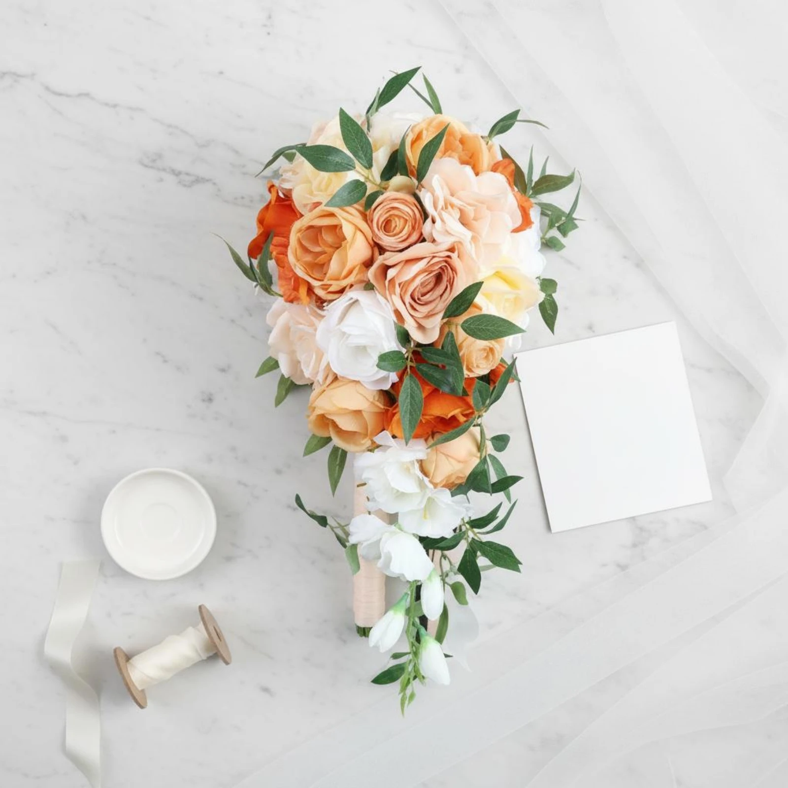 Waterfall Floral Arrangement Long Trailing Design Cascade Bridal Floral Arrangement Event Decor Easy to Keep Photography Prop