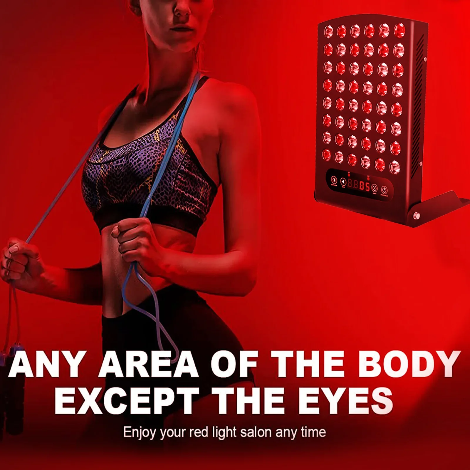 Red Light Therapy Panel for Face&Body,42W Portable 660&880nm Near Infrared LED Lamp Acne Treatment Spot removal Pain Relief