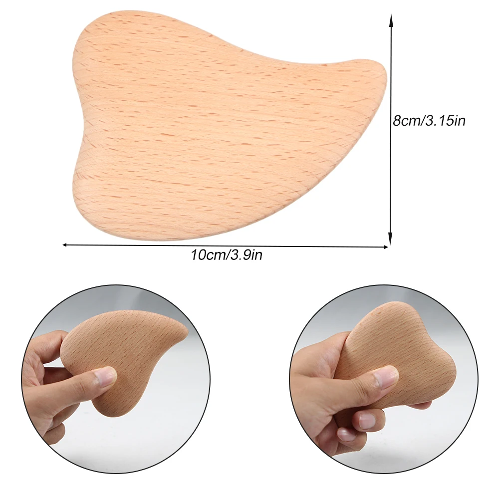 Herramienta de masaje para raspar GuaSha de madera, tablero GuaSha, herramienta de masaje para raspar el cuidado del cuerpo, herramienta relajante para tejidos blandos, Reduce el dolor de cabeza