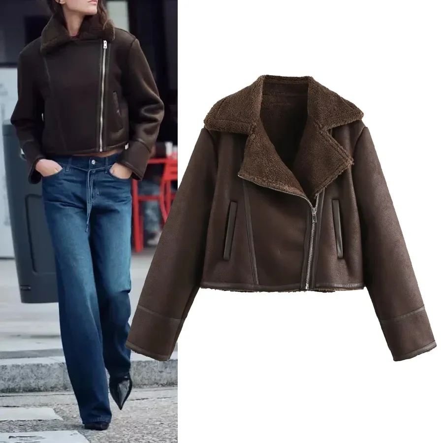 SAW Fashionable Women's Cropped Jacket Casual European Style Double-Sided Short Coat For Summer Thin Material