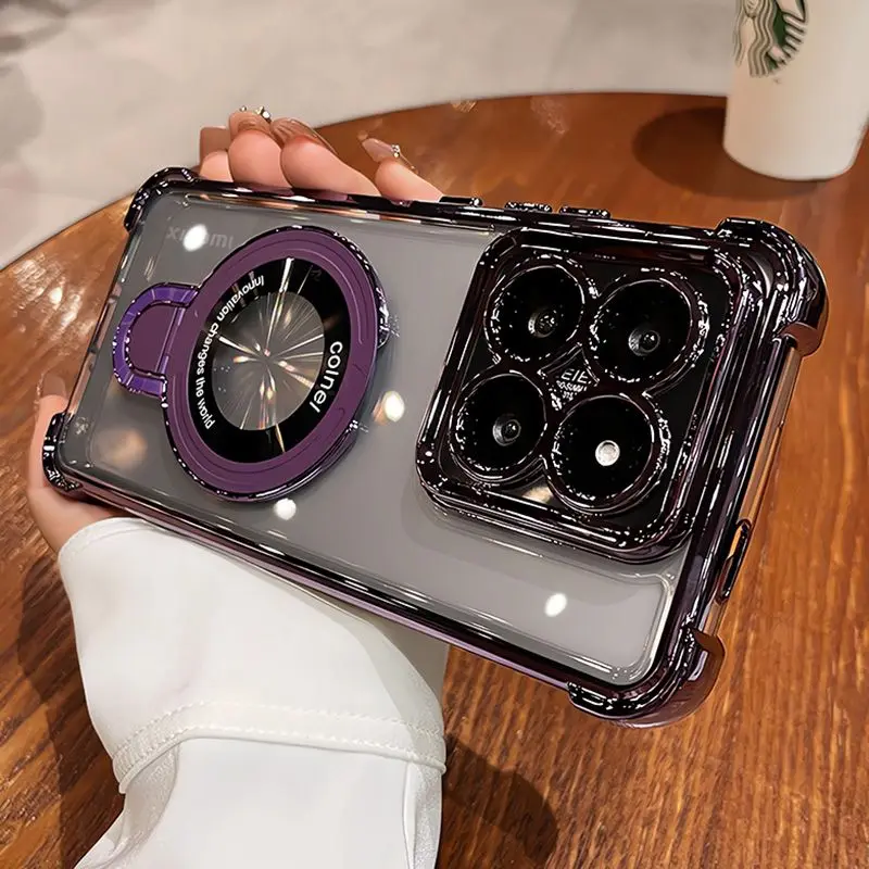 

Для Xiaomi 15T Pro 15t чехол Phantom прозрачный акриловый приятный для кожи чехол-кронштейн для Mi 15t Pro со встроенной пленкой для объектива