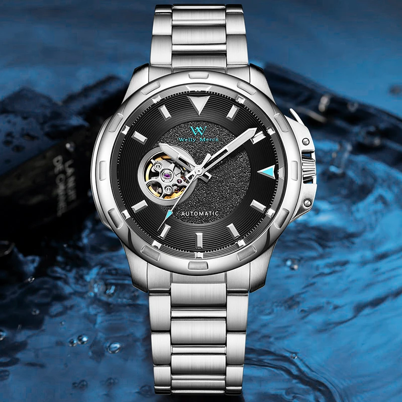 

WM Watch Welly Merck Automatic Mechanical Watches Water Resistant Classic Casual Business Man Watch