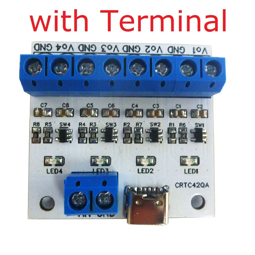 

DC 5V 4 Channels Type-C 1 Cell Lithium LiPo Polymer Li-Ion Charger Module for 3.7V 18650 503035 603443 Battery