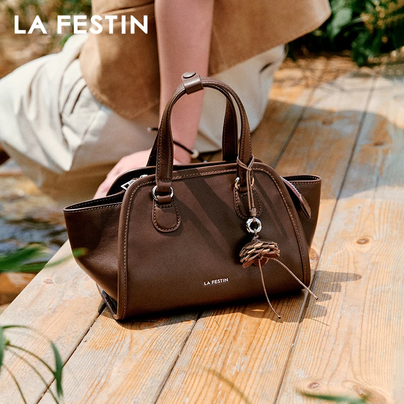 

LA FESTIN Original Brand Women's Bag Shoulder Bag Leather Handbag 2025 New Dumpling Bag Fashion Crossbody Bag Lady Wallet