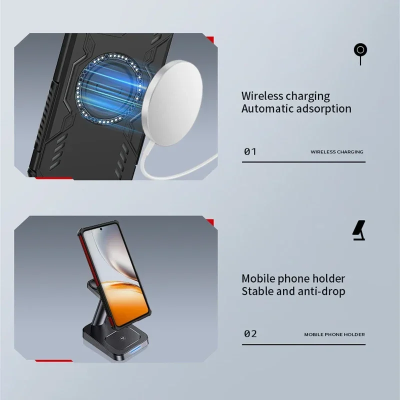 حافظة حماية للشحن اللاسلكي Magsafe بعدسة مقاومة للصدمات لهاتف Motorola Moto Edge 50 60 Pro Fusion Neo #3