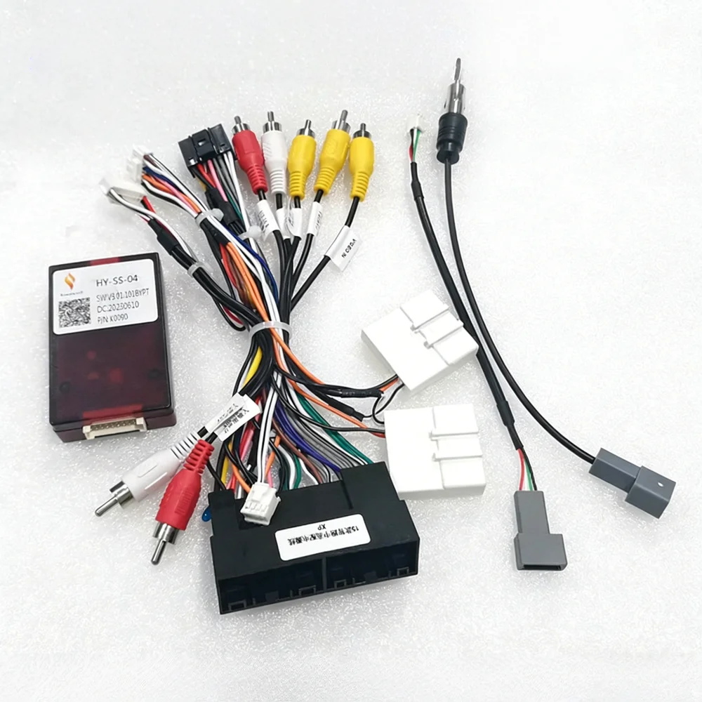 Canbus Box Decoder HY-SS-04 SWC Plug& Play Android 2 Din Radio 16 Pin Cable for Hyundai IX45/Santa Fe 2013-2017 (High Version)