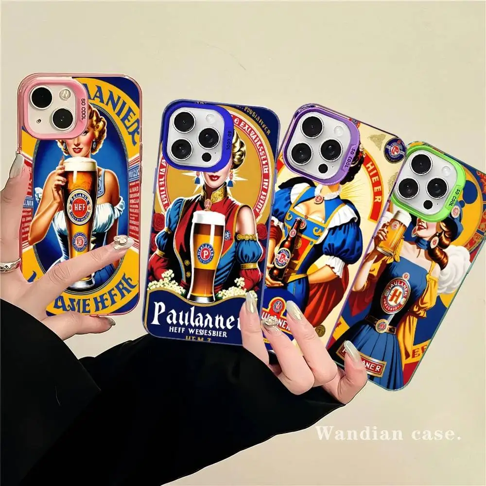 

German Beer P-Paulaners Phone Case For IPhone 17 16 15 14 13 12 11 Pro Max Plus Pro Colorful Shell