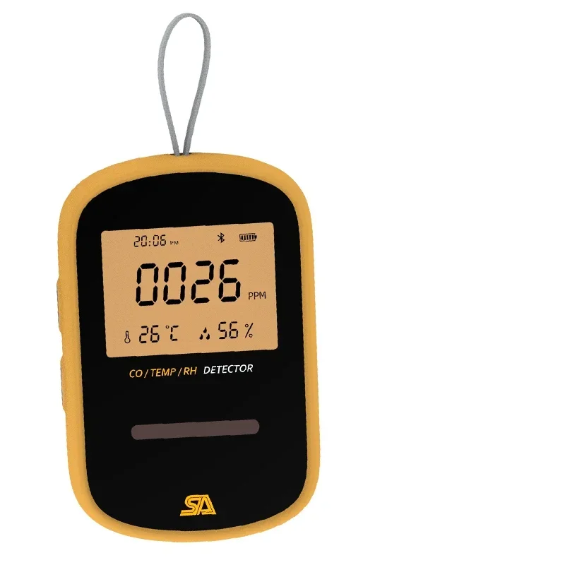 Travel CO Gas alarm,  Bluetooth monoxide carbon detector with temperature and humidity for indoor and outdoor CO alarm for car