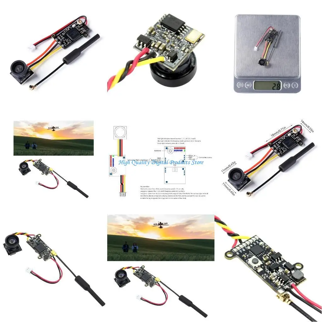 

U2JE 25mW Camera Video Picture Transmission Split Transmitter 700TVL 1/4.5inch Sensoring for Immersive Racing Experience