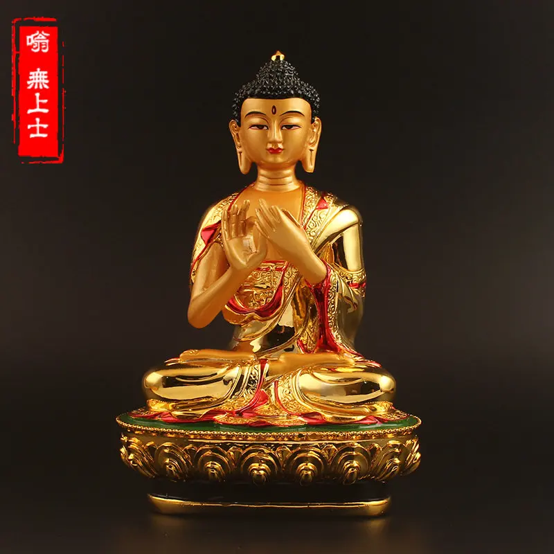 

Vilujana Buddha Great Day Tathagata Sakyamuni Gilded Painted Statue Burning Lamp Ancient Buddha Craft Ornament
