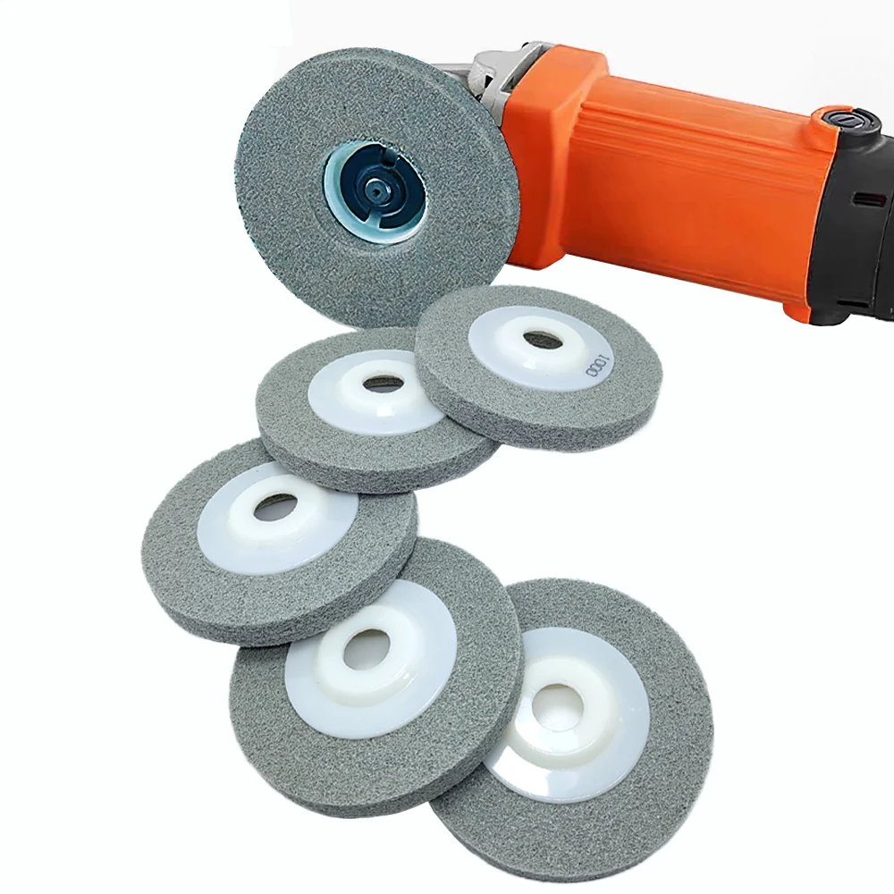 1PC 4 Inch 100mm Nylon Fiber Polishing Wheel Abrasive Sanding Disc For Angle Grinder Granite Marble Tile Grit 80-1000#