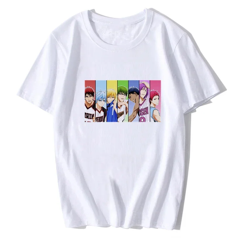 Japan Anime Kuroko No Basket Print T Shirt Women Harajuku Manga Summer Clothes Top Funny Causal Basketball Cartoon Anime T-shirt