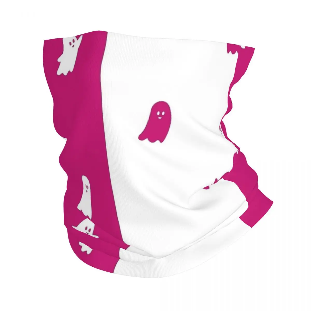 Pink Ghost Kawaii Bandana Neck Cover Printed Spooky Halloween Balaclavas Face Mask Scarf  Headband Outdoor Sports Outdoor Gaiter