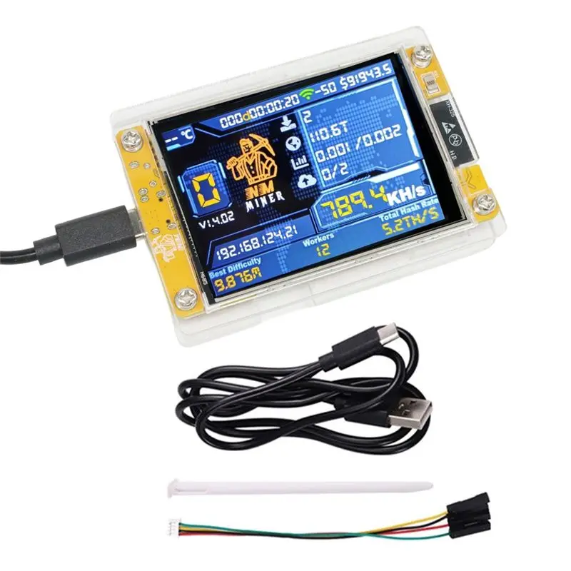 AT19-Upgraded 789KH/S Harshrate 789KH/S Nmminer Nerdminer Bitcoin Crypto Solo Miner Nerdminer 2.8