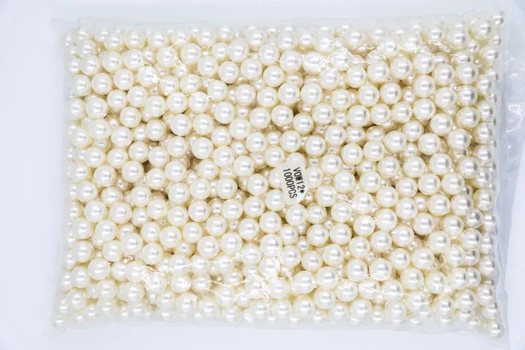 4/6/8/10/12/14/16mm No Hole Pearl beads ABS loose Round Beads Craft For Jewelry Making white beige DIY Imitation Garment beads