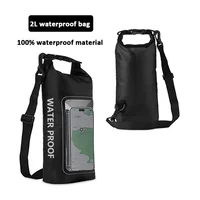 2L/5L Waterproof Dry Bag Touch Screen Swimming Waterproof PVC Bag Rafting Floating Outdoor Sport Bag Surfboard Kayak Storage Bag 6